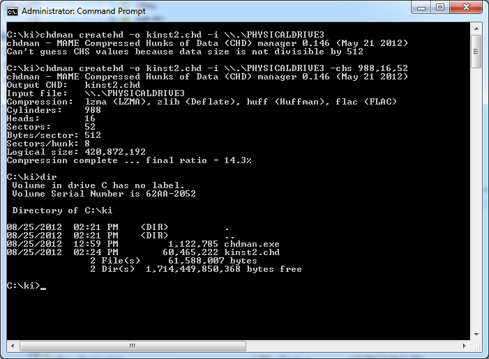 CHDMAN KI2 Drive Image Complete