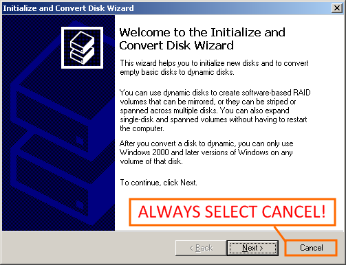 Init and Convert Disk Wizard