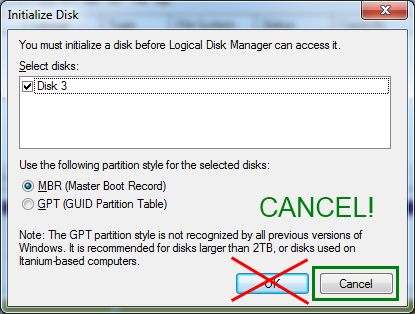 Initialize Disk
